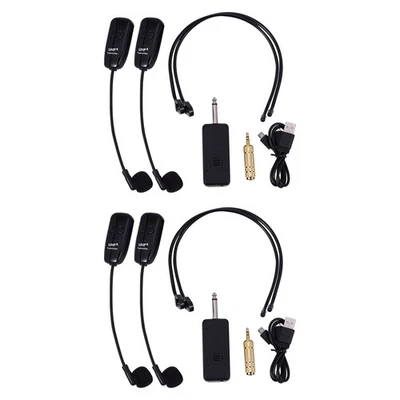 2X U12F Uhf per due cuffie amplificatore microfono mixer adatto per2496 - Immagine 1 di 4