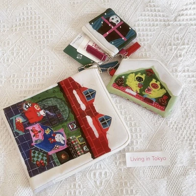 Yumi Kitagishi x Afternoon Tea Pouch Set of 3 House Design Christmas Japan FS
