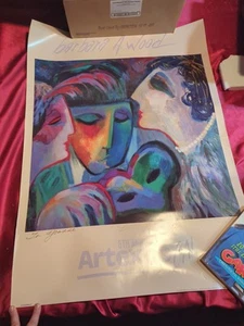 Vintage Signed Barbara A. Wood 6th Annual Art Expo Cal Masquerade Poster 26”x36” - Picture 1 of 11