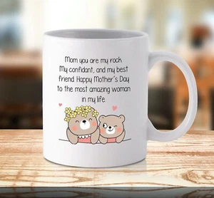 Tasse tasse tasse ours fête des mères drôle nouveauté cadeaux d'anniversaire sa mère céramique - Photo 1 sur 1