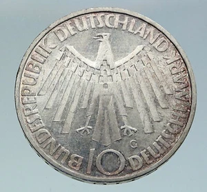 1972 G Germany Munich Summer Olympic Antique Vintage Silver 10 Mark Coin i86594 - Picture 1 of 3