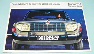 FORD TAUNUS 17M 20M 1965 Original Market Sales Brochure Printed in Germany - Bild 1 von 4