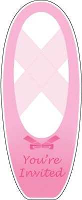 Tutu Dance Ballet Invitations Invites Girls Pink Birthday Decoration Party - Image 1 of 2