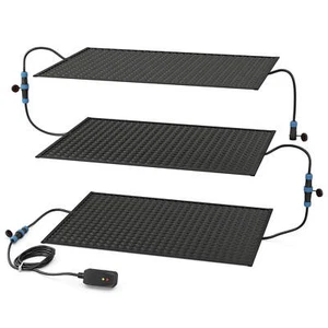 3PZ Tappetino Sciogli Neve Riscaldato 20" x 30" con Spina GFCI in Gomma Antiscivolo Velocità 3 in/h - Foto 1 di 9