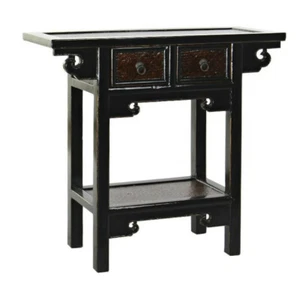 CONSOLLE ORIENTALE CINESE NERO SHABBY CHIC Mobile etnico legno cm 85 x 35 H80 - Foto 1 di 1