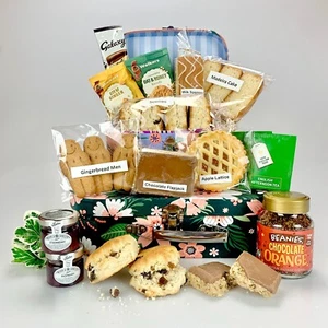 AFTERNOON TEA Hamper Gift Coffee Tea Baked Good Birthday food family Fathers Day - Picture 1 of 3