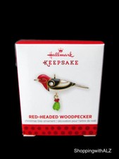 New Hallmark Keepsake Ornament Beauty of Birds Mini Red-Headed Woodpecker 2013