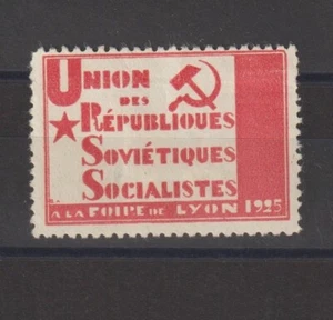 French Poster Stamp Lyon 1925 Russia - Picture 1 of 1