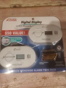 Kidde Night Hawk Carbon Monoxide Detector Digital Alarm Battery Operated 2 Pack - Picture 1 of 8