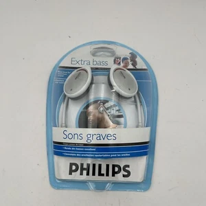 New Philips Rich Bass Lightweight Neckband Headphones SHS391 (White) - Picture 1 of 4