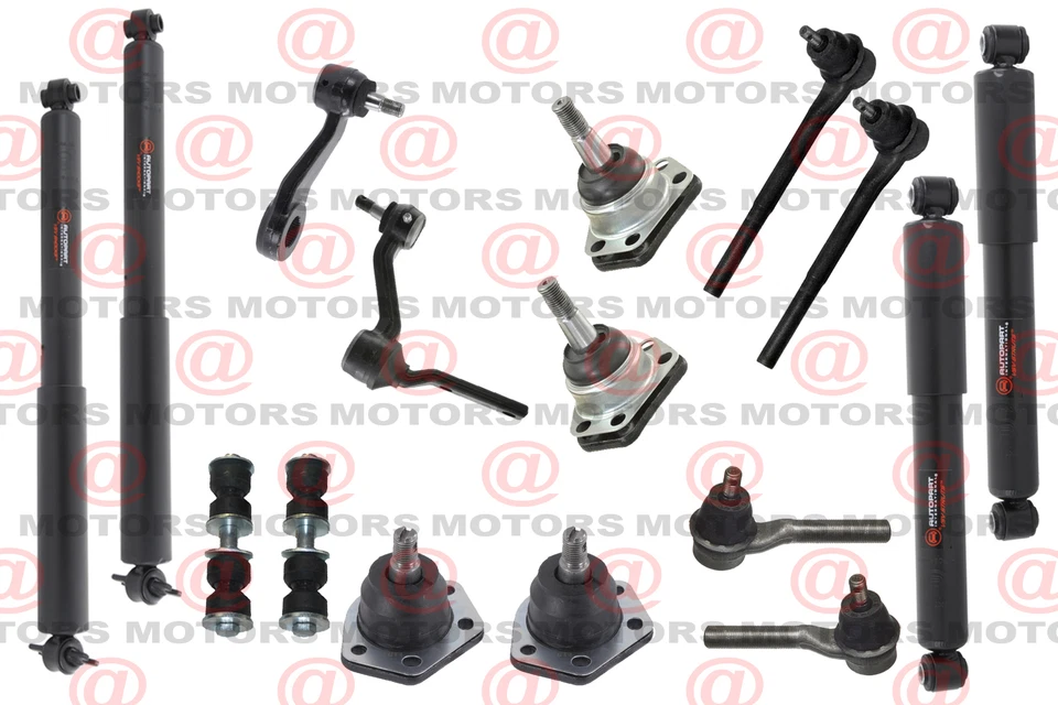 Nuevo Kit Suspensión y Dirección Pitman Brazos Ralentí Amortiguadores Barra estabilizadora Eslabones Mejor Foto 1 de 4