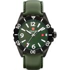 Swiss Military Hanowa Green Dial & Leather Strap Men Watch SMWGB0000251