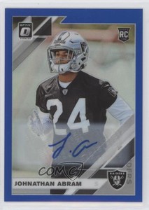 2019 Panini Donruss Optic Rookies Blue Prizm /75 Johnathan Abram Rookie Auto RC