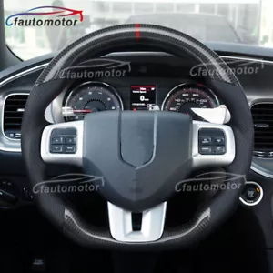 Volante de fibra de carbono real para Dodge Charger Challenger Durango 2011-2014 - Imagen 1 de 7