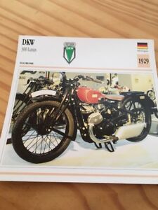 DKW 300 Luxus 1929 Carte moto Collection Atlas Allemagne