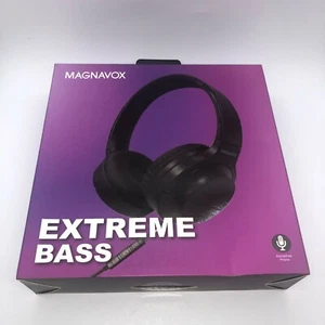 Magnavox Extreme Bass Wired Foldable Headphones ** Choose Black or White - Picture 1 of 12