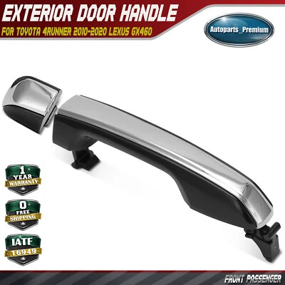 Manija de puerta exterior delantera derecha negra y plateada para Toyota 4Runner Lexus GX460 Foto 1 de 4