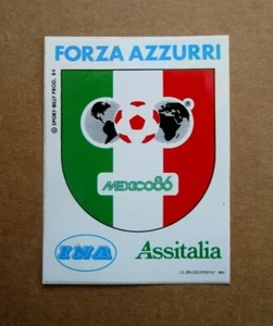 ADESIVO/STICKER/AUFKLEBER "MEXICO 86 - FORZA AZZURRI - INA ASSITALIA" - Anni '80 - Picture 1 of 1