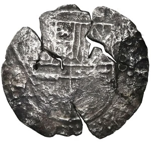 Capitana Shipwreck (1654) Potosí, Bolivia Cob 8 Reales (1649) Z w/ Crown C/M - Picture 1 of 3
