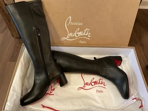 Christian Louboutin Jane Botas Altas Rodilla Cuero Negro EE. UU. 6.5 UE 36.5 NUEVAS EN CAJA - Imagen 1 de 11