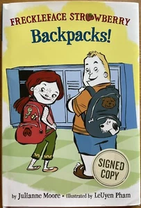 Julianne Moore Autograph Book Freckleface Strawberry Backpacks! FIRST EDITION - Picture 1 of 6