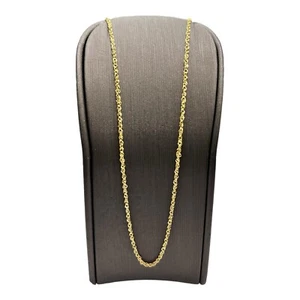 14ct 14K Yellow Gold Italian Fine Twist Link Chain Necklace 2.08 Grams 45cm. New - Picture 1 of 7