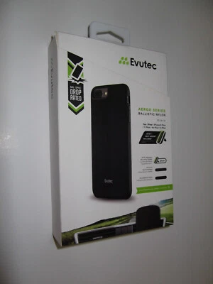 NEW Evutec Case AERGO SERIES Ballistic Nylon Black For iPhone 8/7/6S/6 PLUS - Image 1 of 2