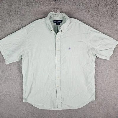 Ralph Lauren Blake Shirt Men's XL Striped Seersucker Short Sleeve Button Down - Image 1 of 4