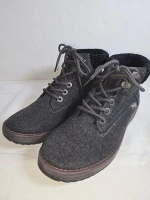 Blowfish Womens Wool Texture Gray Knitted Ankle Boots Lace Up Size 8 - Image 1 of 4