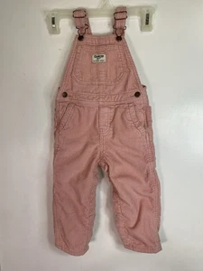 OshKosh B’gosh Baby 24M Rosa Cord Overall Druckknöpfe Bein 100% Baumwolle - Bild 1 von 6