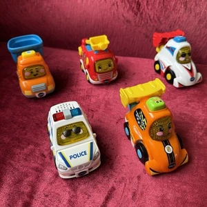 VTech Toot Drivers Lot x 5 Vehicles Fire Engine Police Car Racing Dumper Working - Picture 1 of 8