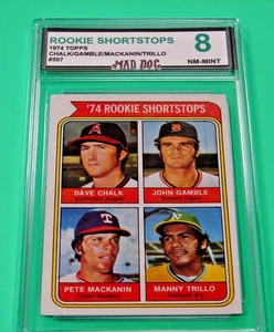 SHORTSTOPS Rookie****1974 TOPPS---MINT 8----#597--SET BREAK---A'S**MAD DOG - Picture 1 of 1
