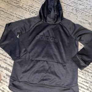 Adidas Dark Gray Hoodie Pullover Activewear Jacket kids size XL (16) - Picture 1 of 1