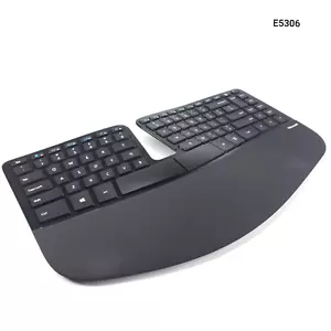 Microsoft 1559 Sculpt Ergonomic Keyboard Black w/o USB Dongle For Parts E5306 - Picture 1 of 6