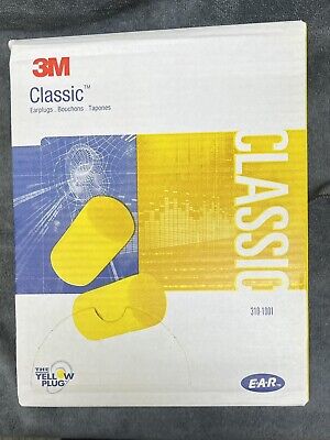3m 310-1001 E-a-r Uncorded Disposable Classic Yellow Earplugs, Box Of 200 Pairs • 28.99$
