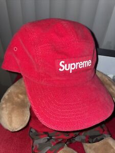 Supreme Fine Wale Corduroy Camp Cap Hat Red SS21 Supreme New York 2021