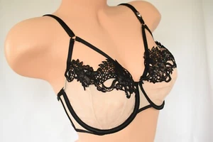 Victoria's Secret 34D *SEHR SEXY* LUXUS DESSOUS UNGEFÜTTERT BALCONETT BH Drachenspitze - Bild 1 von 13
