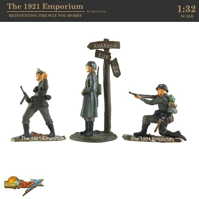 ✙ 1:32 21st Century Toys Ultimate Soldier Вторая мировая война Немецкий Армейский Солдат 3 Фигурки Лот - Изображение 1 из 2