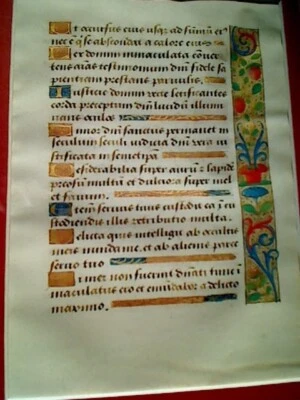 Book of Hours, Illuminated Manuscript, leaf, circa, 1500 - Image 1 of 4