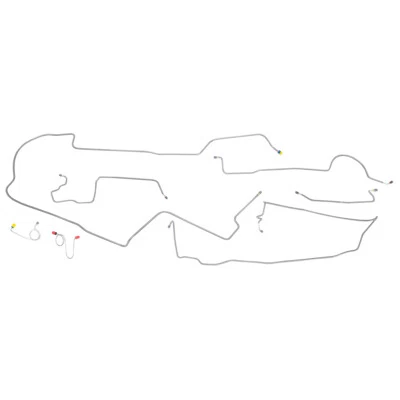 1974 Dodge Charger Complete Power Disc Brake Line Set Kit Lines Tubes OE Steel - Image 1 of 4