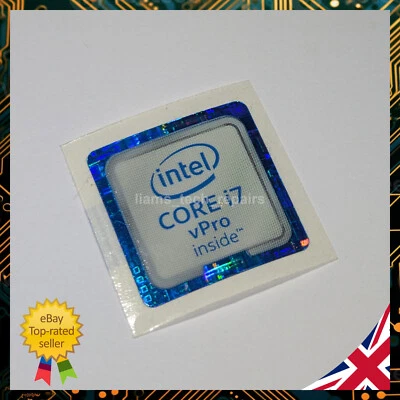 Pegatina Intel Core i7 vPro 8º 9º | Insignia de lámina metálica 18x18mm Original Original Original Original
