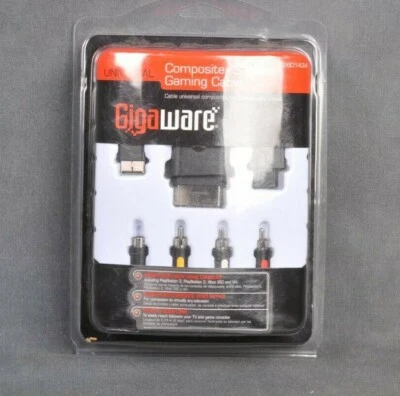 Gigaware Universal Composite/S-Video Gaming Cable PS2 PS3 XBOX 360 Wii - 8 feet - Image 1 of 2