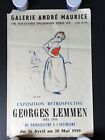 GEORGES LEMMEN  affiche originale exposition rétrospective 1959 André Maurice
