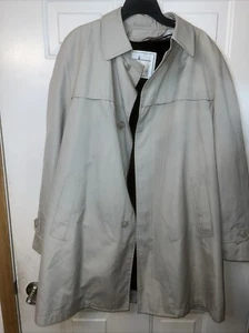 Towne from London Fog Trench Coat Men's Size 44 Long Beige Vintage Zip Lining - Bild 1 von 7