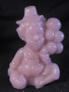 Mosser McGoo glass clown figurine pink lavender opaque musician 1982 - Picture 1 of 4