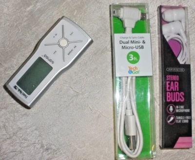 Bundle SanDisk Sansa m240 1 GB MP3 Player (Silver) with USP Cable & Earbuds - Image 1 of 4