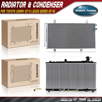 Kit de refrigeración de radiador y condensador de CA para Toyota Camry 2007-2011 Lexus ES350 07-12 Foto 1 de 4