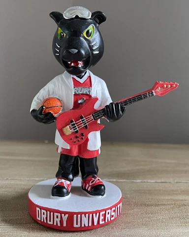 DRURY UNIVERSITY Springfield Missouri POUNCER the PANTHER SGA Mascot Bobblehead Cover