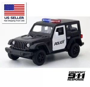JEEP WRANGLER RUBICON POLICE 911 EMERGENCY RESCUE 4x4 OFF ROAD ~1/36 DIECAST SUV - Picture 1 of 6