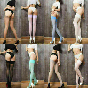 8 Color Ladies Top Hold-ups Stockings Nylon Stockings Top Thigh High Hosiery 15D